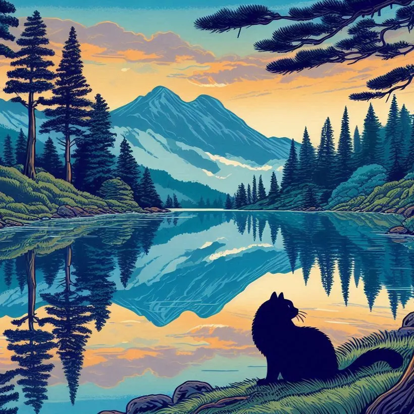 Gato junto al Río