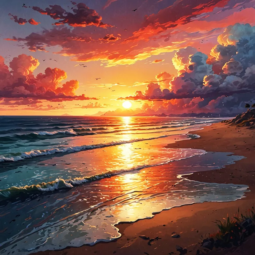 Atardecer en el Mar
