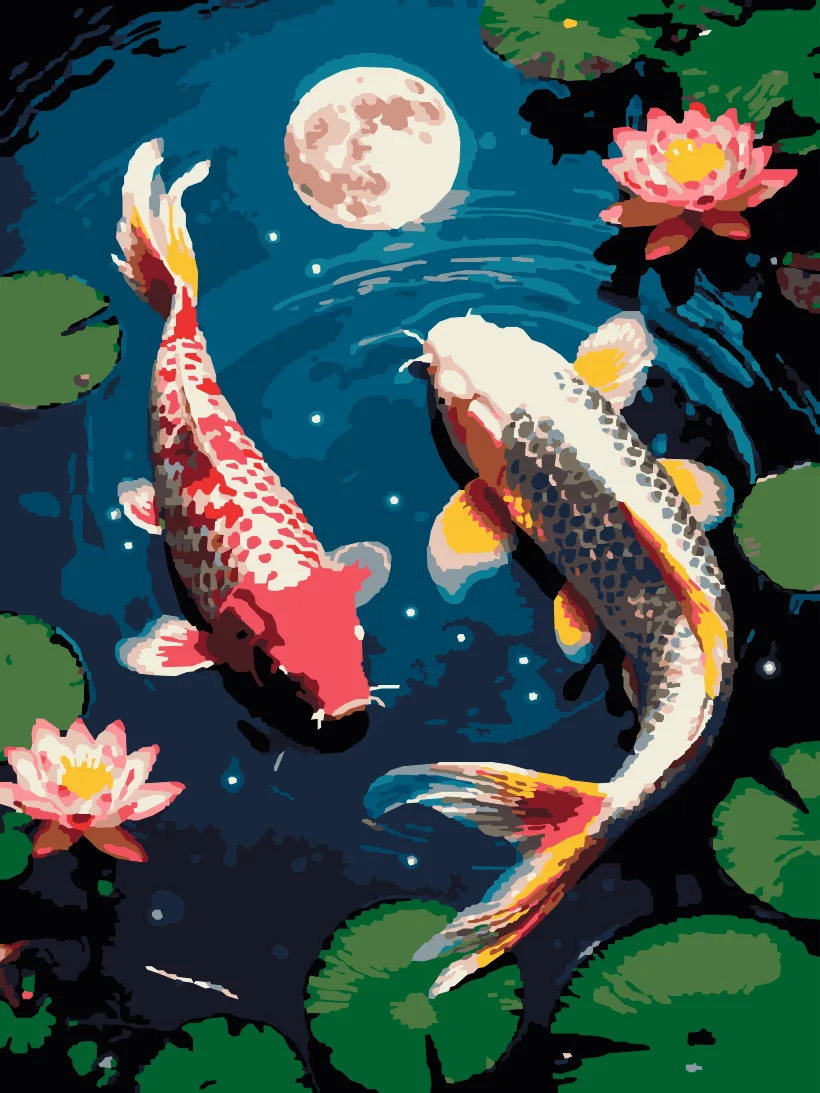 Carp and the Moon