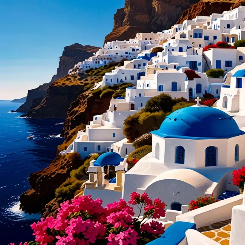 Santorini in daylight