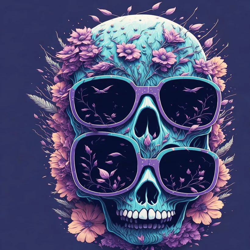 Blue skull