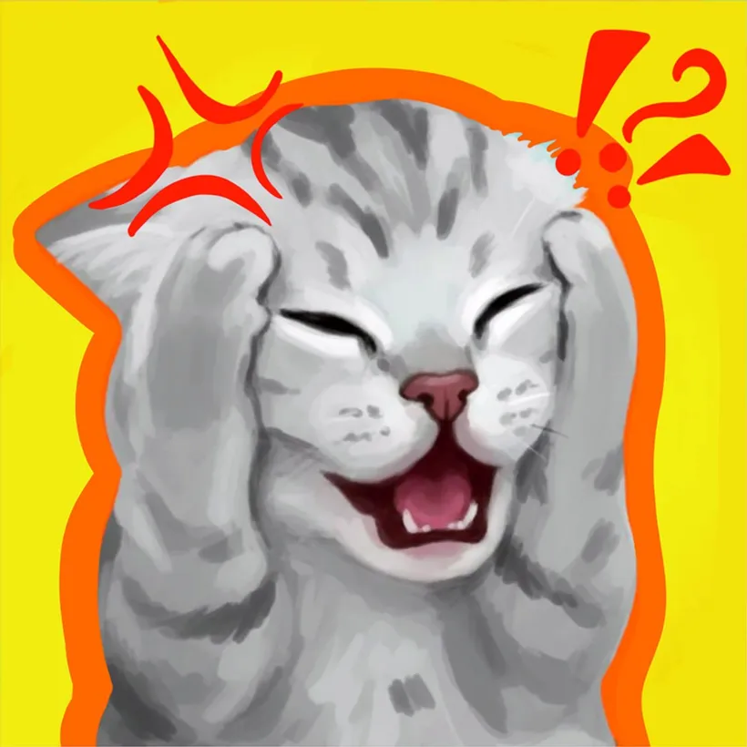 Gato en pánico
