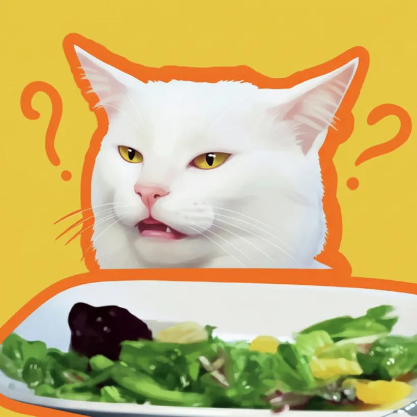 Cat vs. Salad