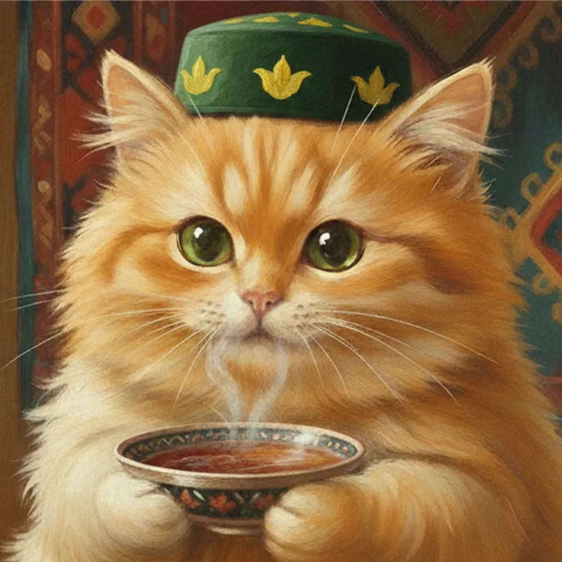 Gato con tubeteika