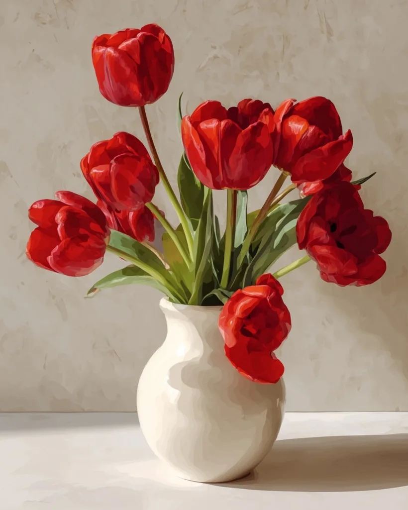 Tulips in a vase