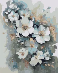 Interior Flowers — Gray and Gold