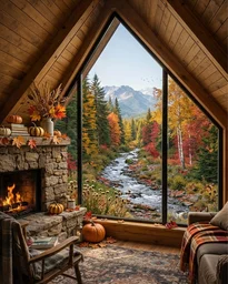 Acogedor glamping. Otoño