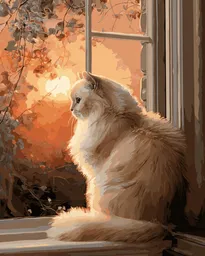 Cat at sunset