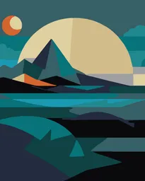 Luna tras la cumbre